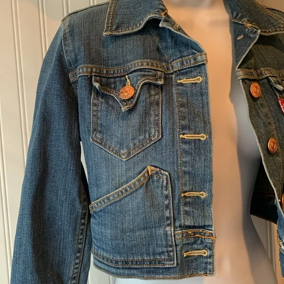 Levis Crop Denim Jacket - Picture 3 of 5